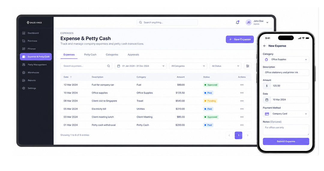 Expense & Petty Cash